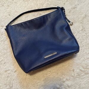 Brahmin blue leather bag. Gently used and perfect for fall!